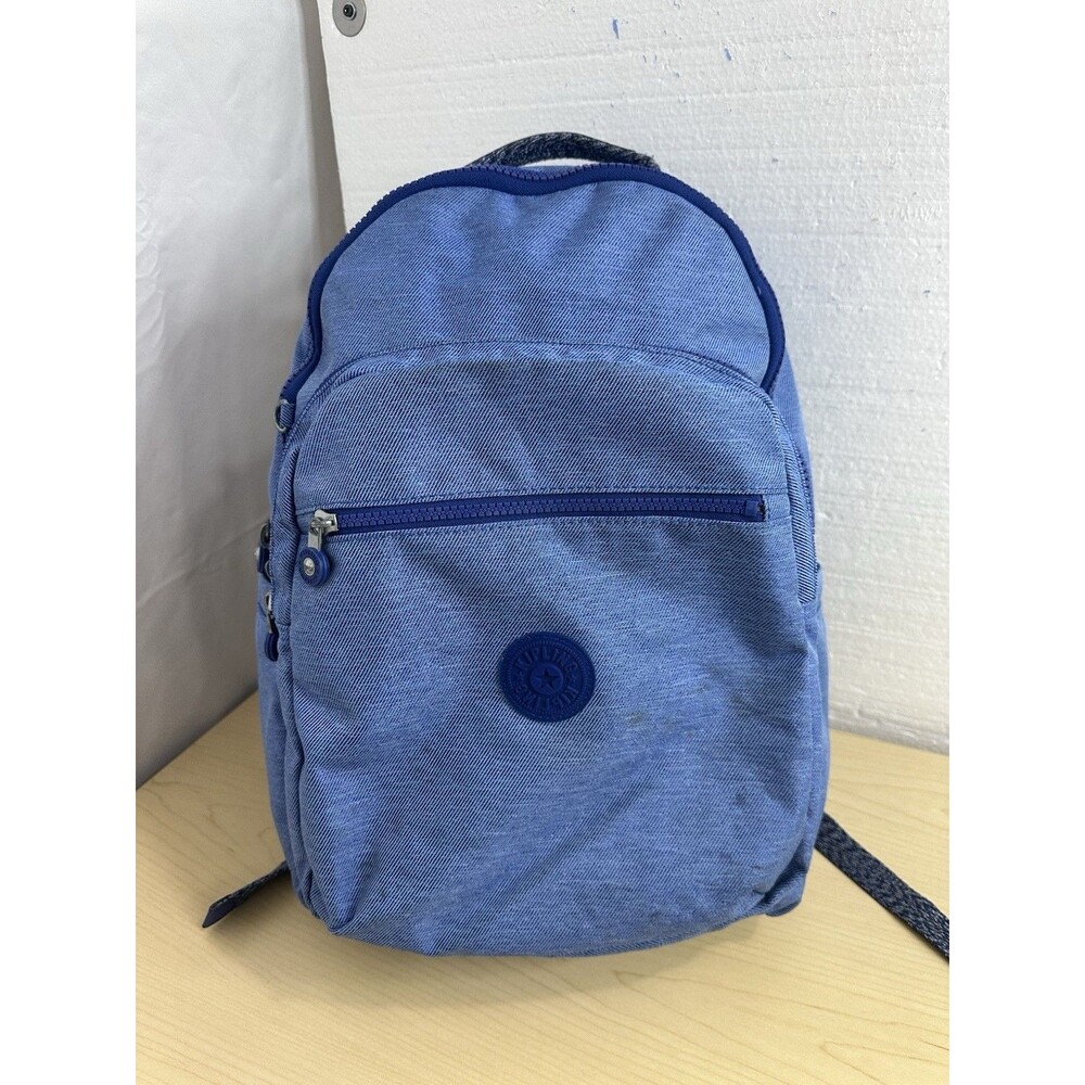 Kipling Seoul Large Backpack 16” Laptop Dark & Light Blue Used
